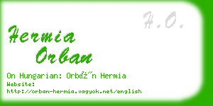 hermia orban business card
